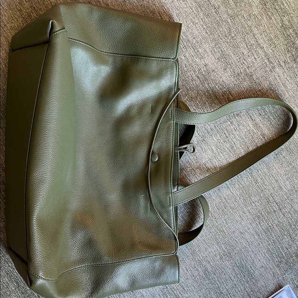 Vera Bradley Olive Green full Leather Tote Bag